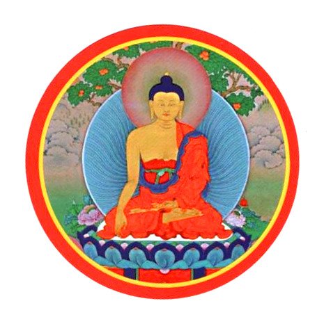 Наклейка Будда, круглая, 10 см