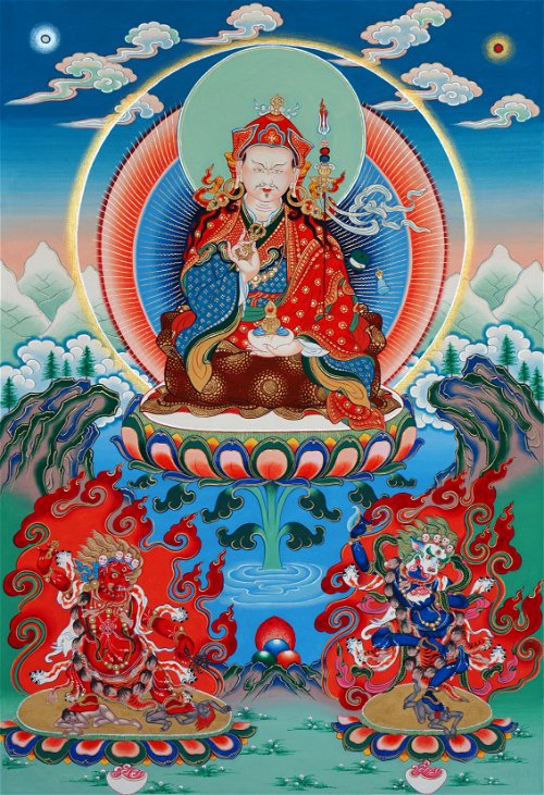 Постер "Падмасамбхава", С. Носков, репродукция A3, печать на шелке