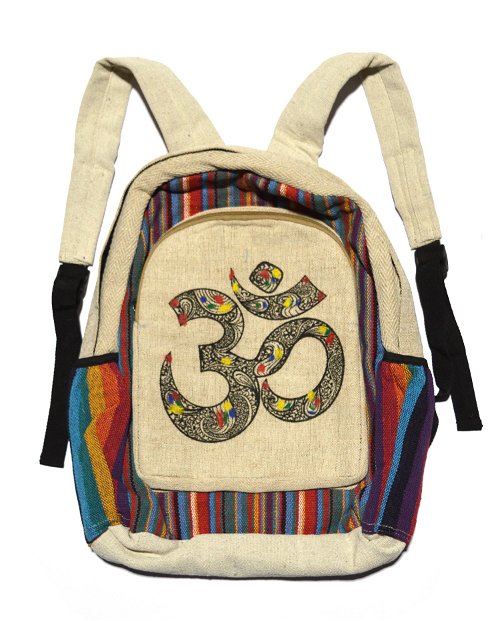 Рюкзак с ОМ, разноцветные полосы, 34 x 44 см