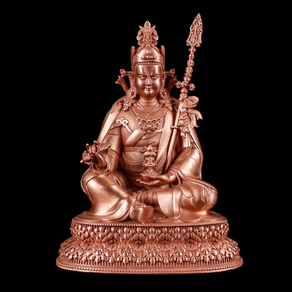 Статуэтка Падмасамбхавы (Гуру Ринпоче), 10 см, бронзовый цвет, Падмасамбхава