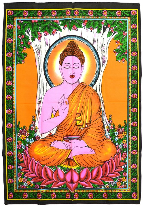 Панно "Будда" (оранжевый фон, 72 х 104 см)