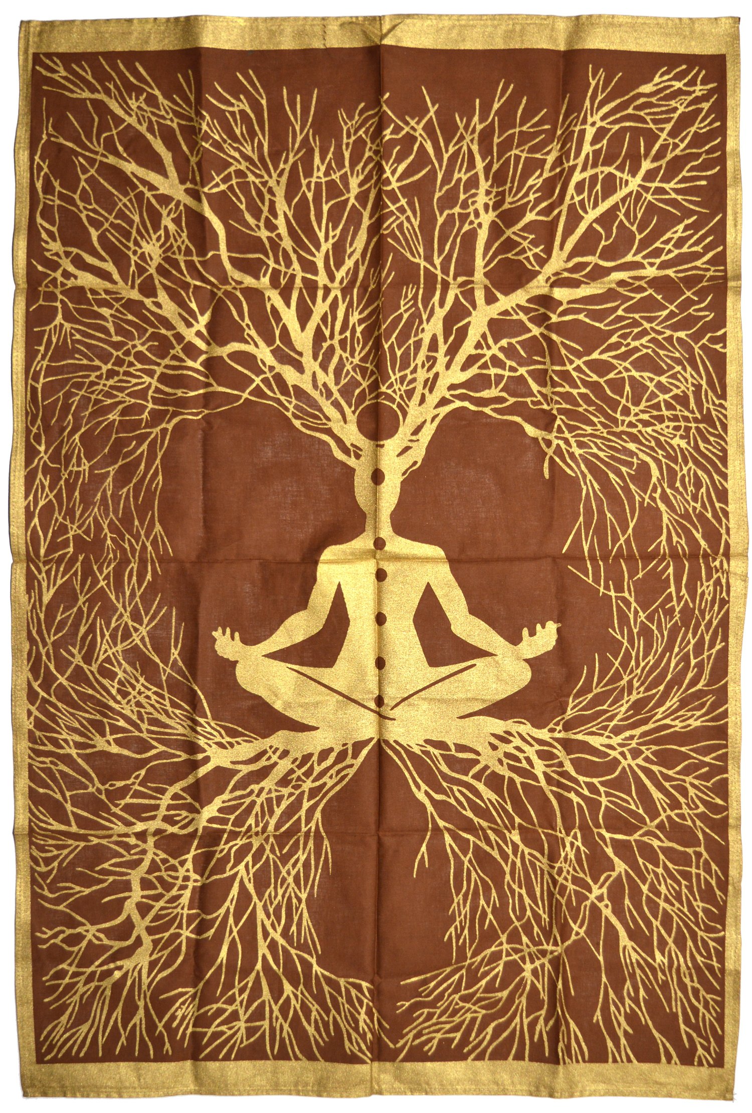 Панно "Медитация" (кофейно-золотое, 73 х 108 см). 