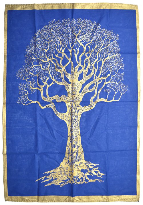 Панно "Дерево" (сине-золотое, 73 х 108 см)