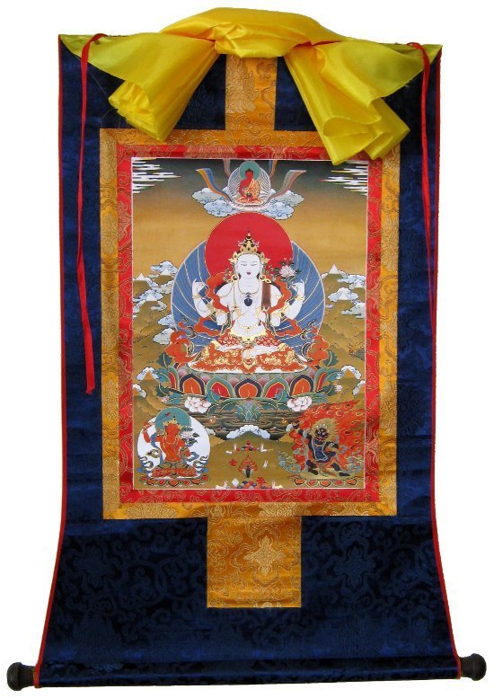 Тханка Авалокитешвара (печатная), 58 х 85 см, изображение: 32 х 45 см