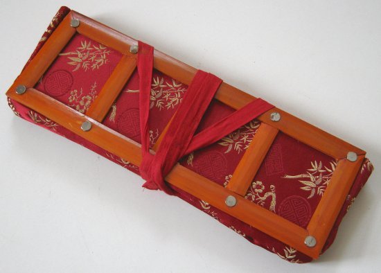 Конверт для печа c деревянной рамкой (бордовый), 10 х 33 см