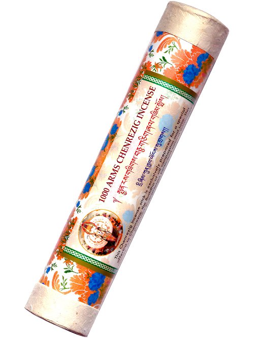 Благовоние 1000 Arms Chenrezig Incense (Тысячерукий Авалокитешвара), 30 палочек по 19 см