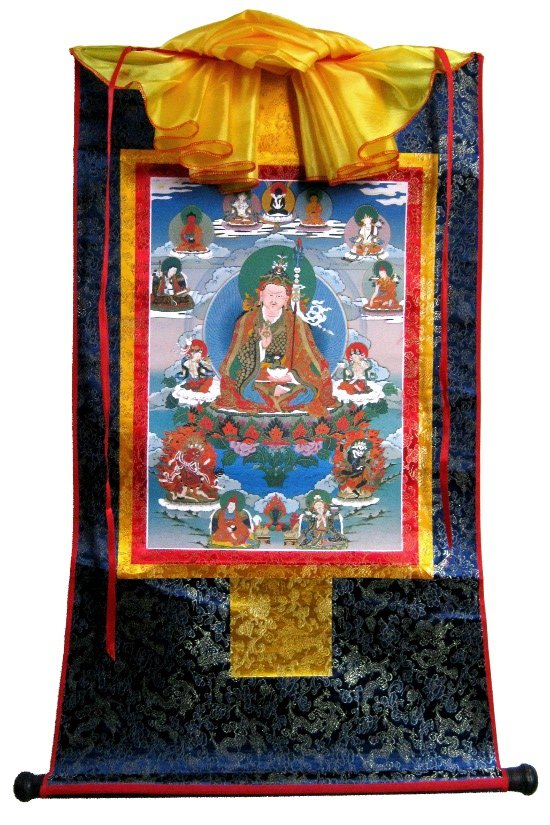 Тханка Гуру Падмасамбхава (печатная) (уценка), 54 х 88 см, изображение: 30 х 44 см