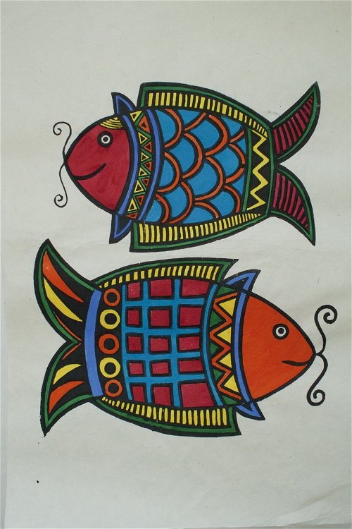 Постер на бумаге локта Рыбки (цветной) (50 х 75 см)