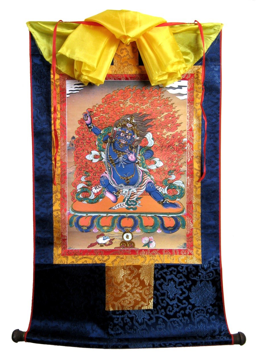 Тханка Ваджрапани (печатная), Размер: 56 х 88 см, изображение: 32 х 45 см