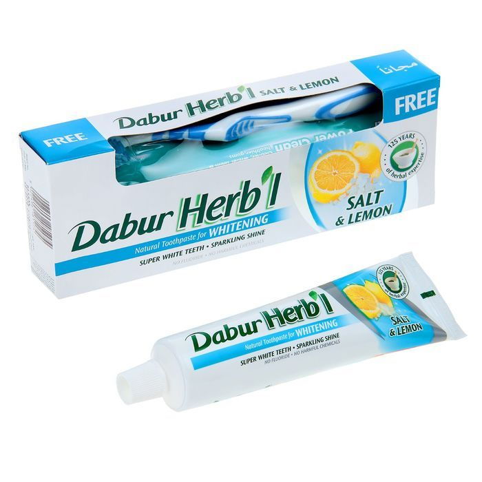 Зубная паста Dabur Herbal Salt and Lemon (с солью и лимоном)