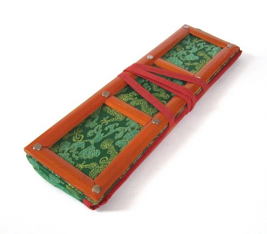 Конверт для печа c деревянной рамкой (зеленый), 11,5 х 41 см