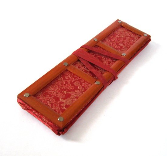 Конверт для печа c деревянной рамкой (красный), 11,5 х 41 см