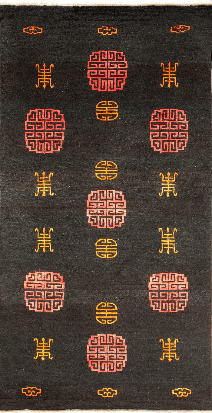 Тибетский ковер (92 х 180 см, овечья шерсть, шелк), 92 х 180 см