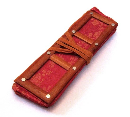 Конверт для печа c деревянной рамкой (красный), 10 х 33 см
