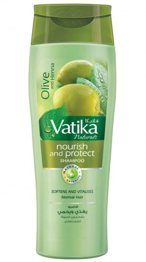 Шампунь для волос Dabur Vatika Naturals Nourish and Protect (питание и защита) (400 мл), олива и хна (питание и защита)