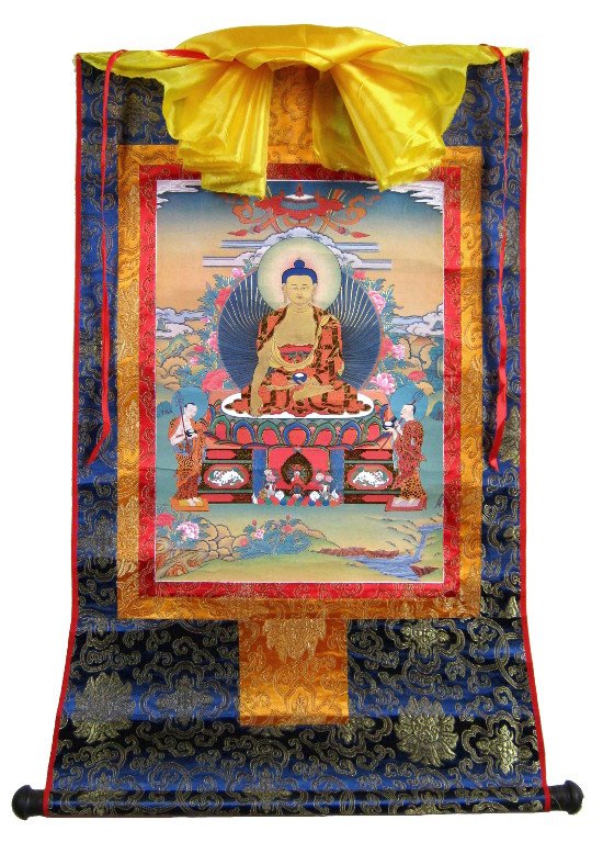 Тханка Будда Шакьямуни (печатная), 56 х 86 см, изображение: 32 х 45 см