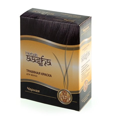 Травяная краска для волос Herbals AASHA (Черная)