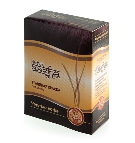 Травяная краска для волос Herbals AASHA (Черный кофе)