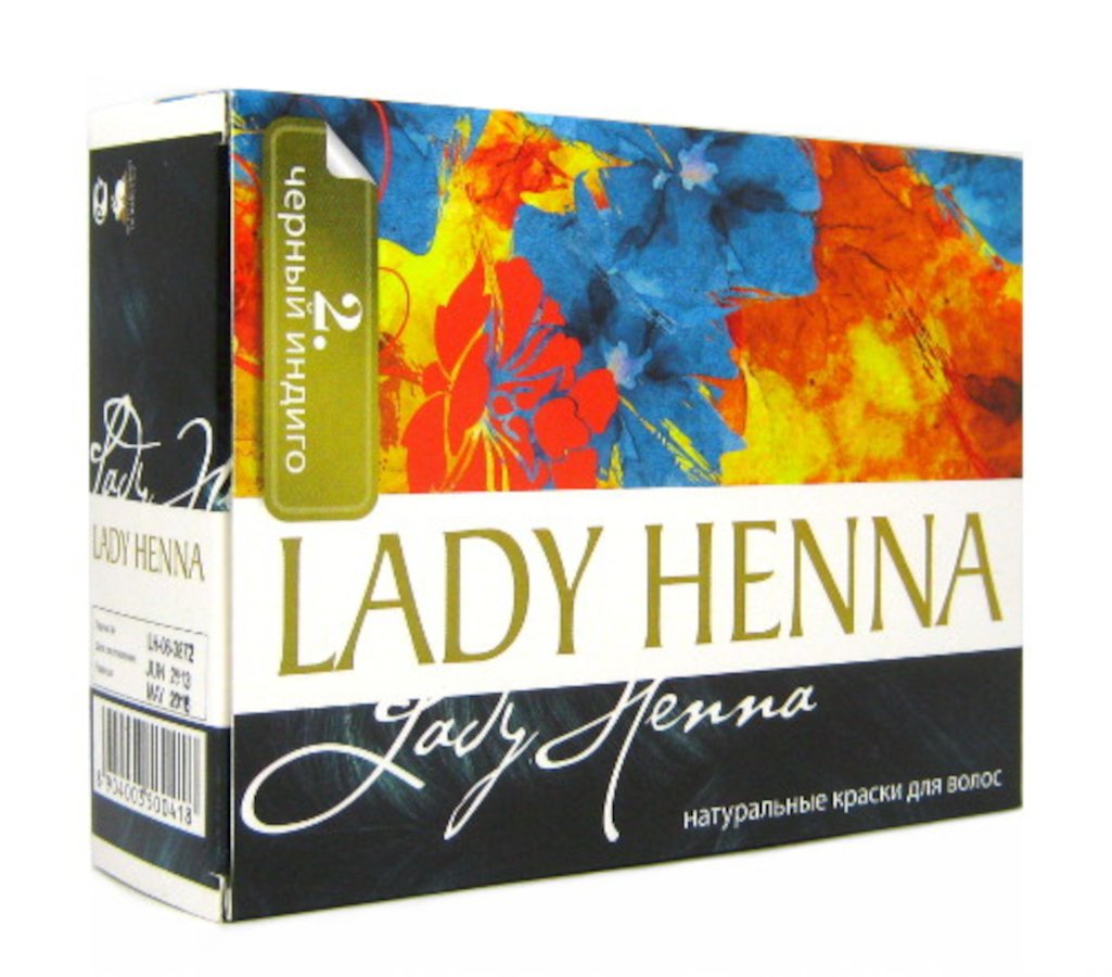 Купить Краска для волос на основе хны Lady Henna (Черный индиго, тон 2) в интернет-магазине #store#