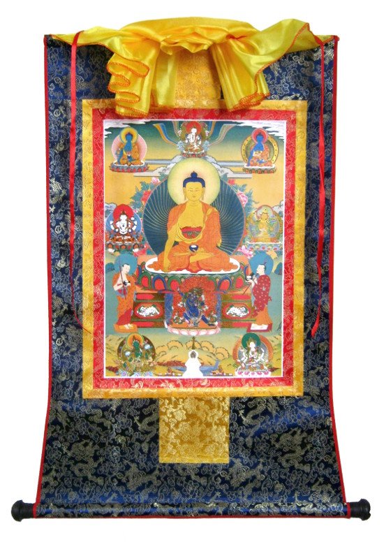 Тханка Будда Шакьямуни (печатная), 54 х 82 см, изображение: 30 х 44 см