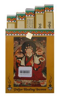 Набор из пяти упаковок благовония Paljor Healing Incense, 5 упаковок по 16 палочек длиной 14 см