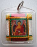 Тибетский защитный амулет с Буддой Шакьямуни, 3 x 3 см