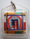 Тибетский защитный амулет с мантрой Калачакры, 3 x 3 см