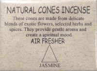 Natural Cones Incense "Jasmine" (Натуральное конусное благовоние "Жасмин"), 25 конусов по 3 см, Жасмин