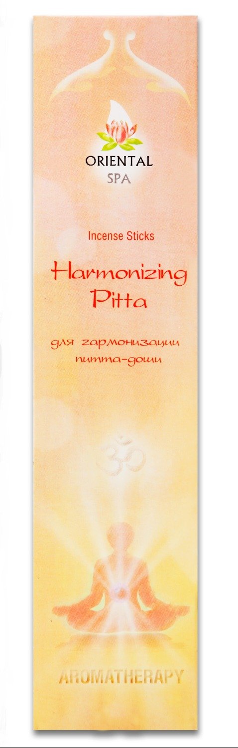 Благовоние Harmonizing Pitta (Для гармонизации питта-доши), 12 палочек по 20,5 см, 12, Для гармонизации питта-доши