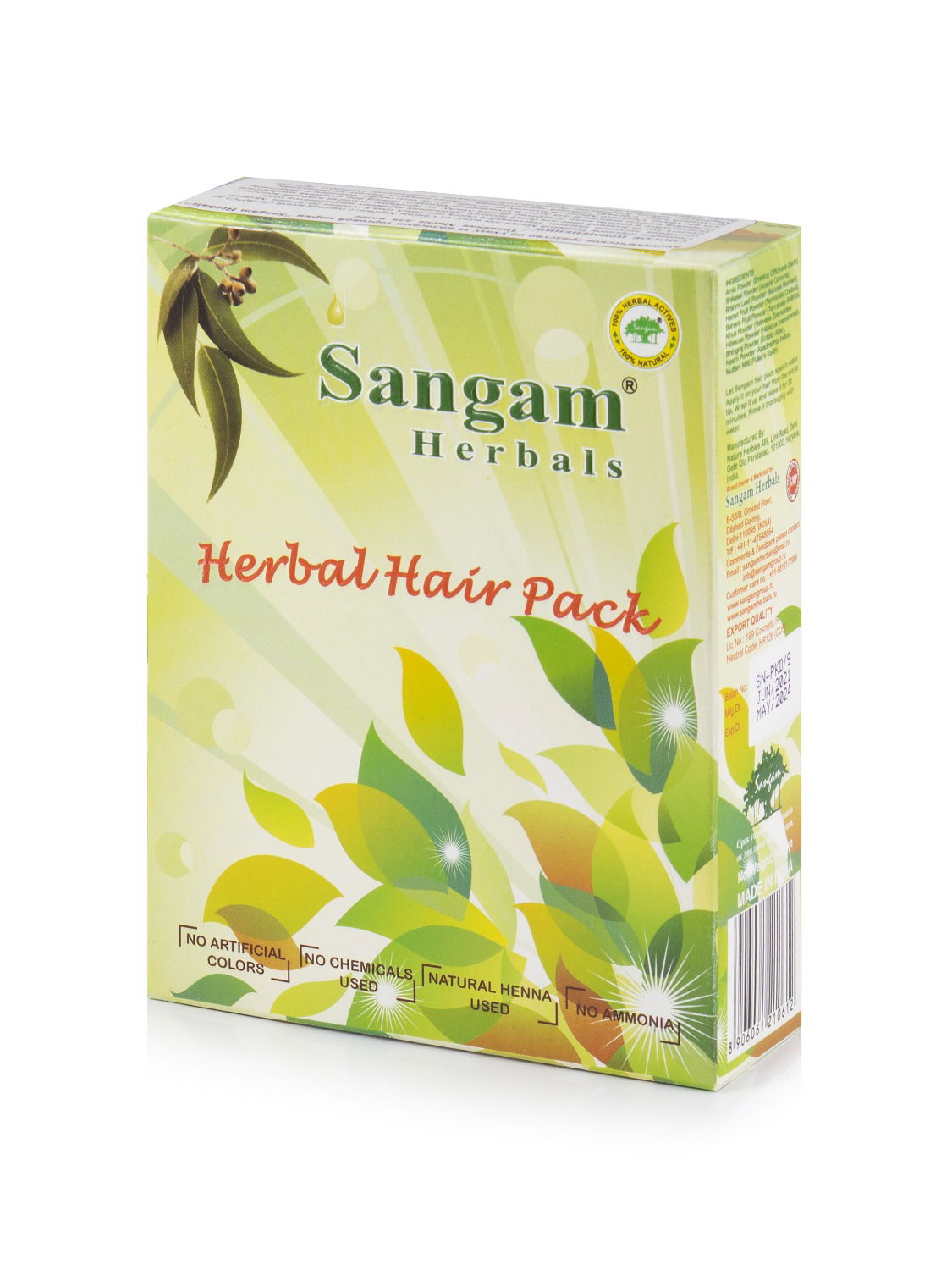 Травяная маска для волос Sangam Herbals. 