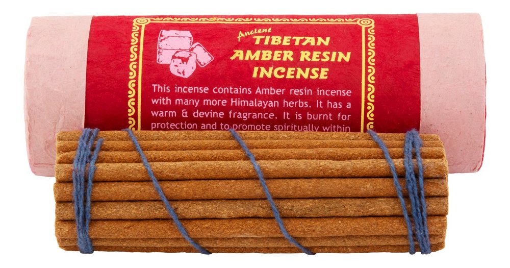Благовоние Tibetan Amber Resin Incense / янтарная смола, 30 палочек по 11 см, 30, Янтарная смола
