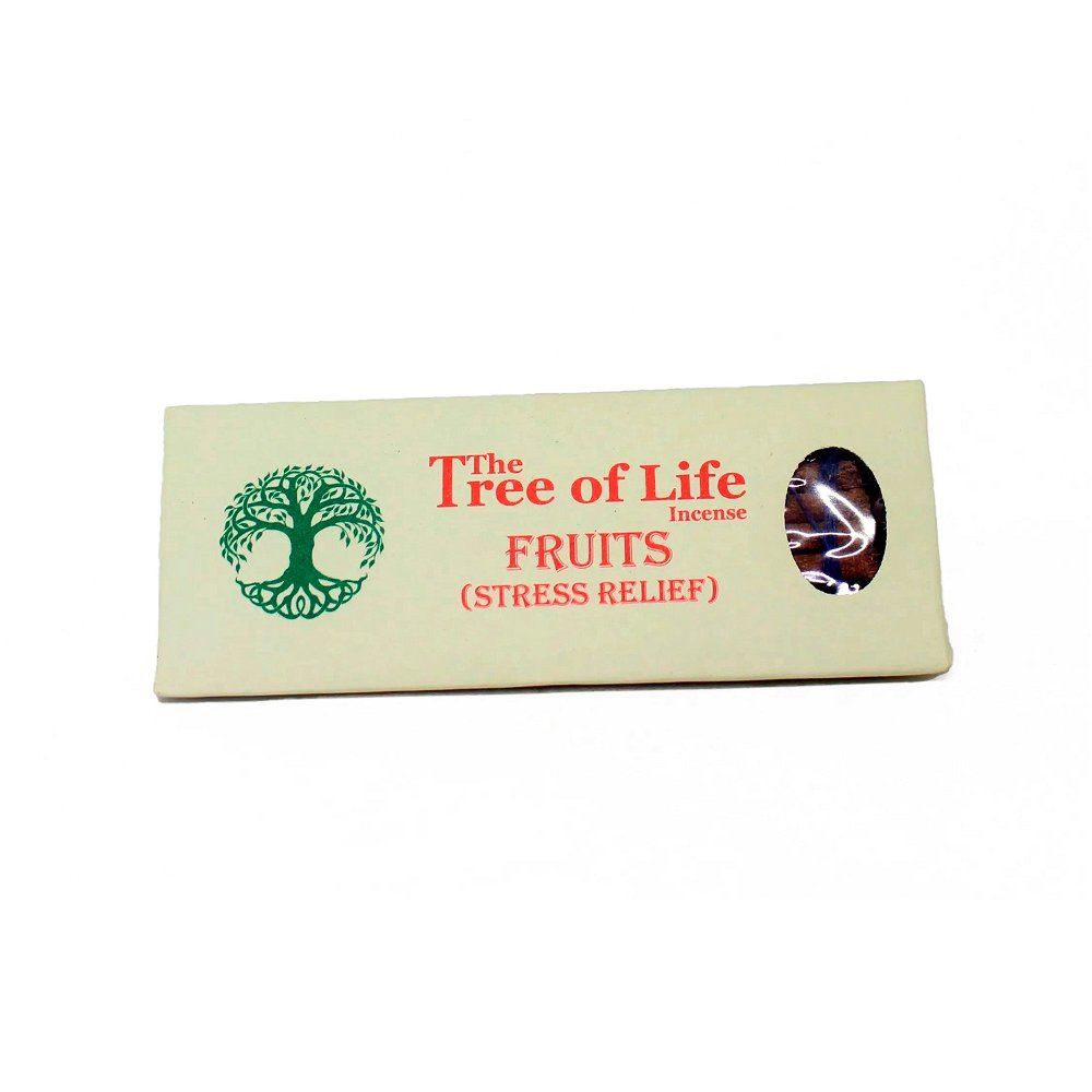 Благовоние The Tree of Life Incense Fruits (Stress relief), янтарная смола, 30 палочек по 10,5 см, 30, Fruits (янтарная смола)