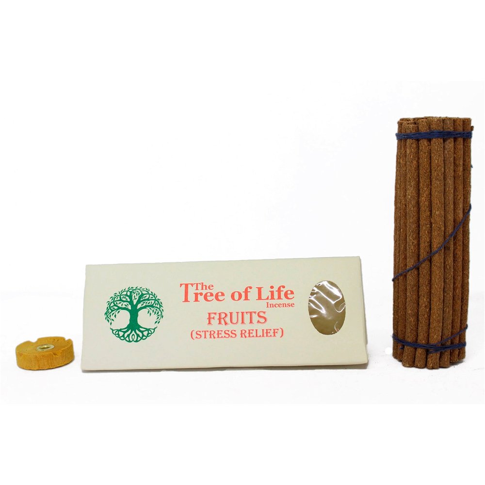Благовоние The Tree of Life Incense Fruits (Stress relief), янтарная смола, 30 палочек по 10,5 см, 30, Fruits (янтарная смола)