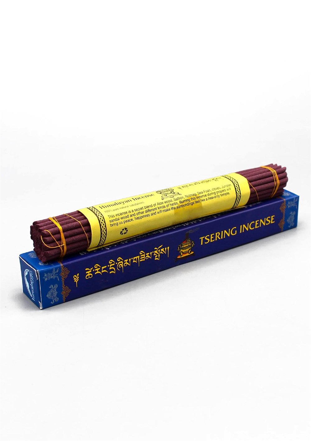 Благовоние Tsering Incense (Церингма), синяя упаковка, 30 палочек по 21,5 см, 30, Tsering, синяя упаковка, 