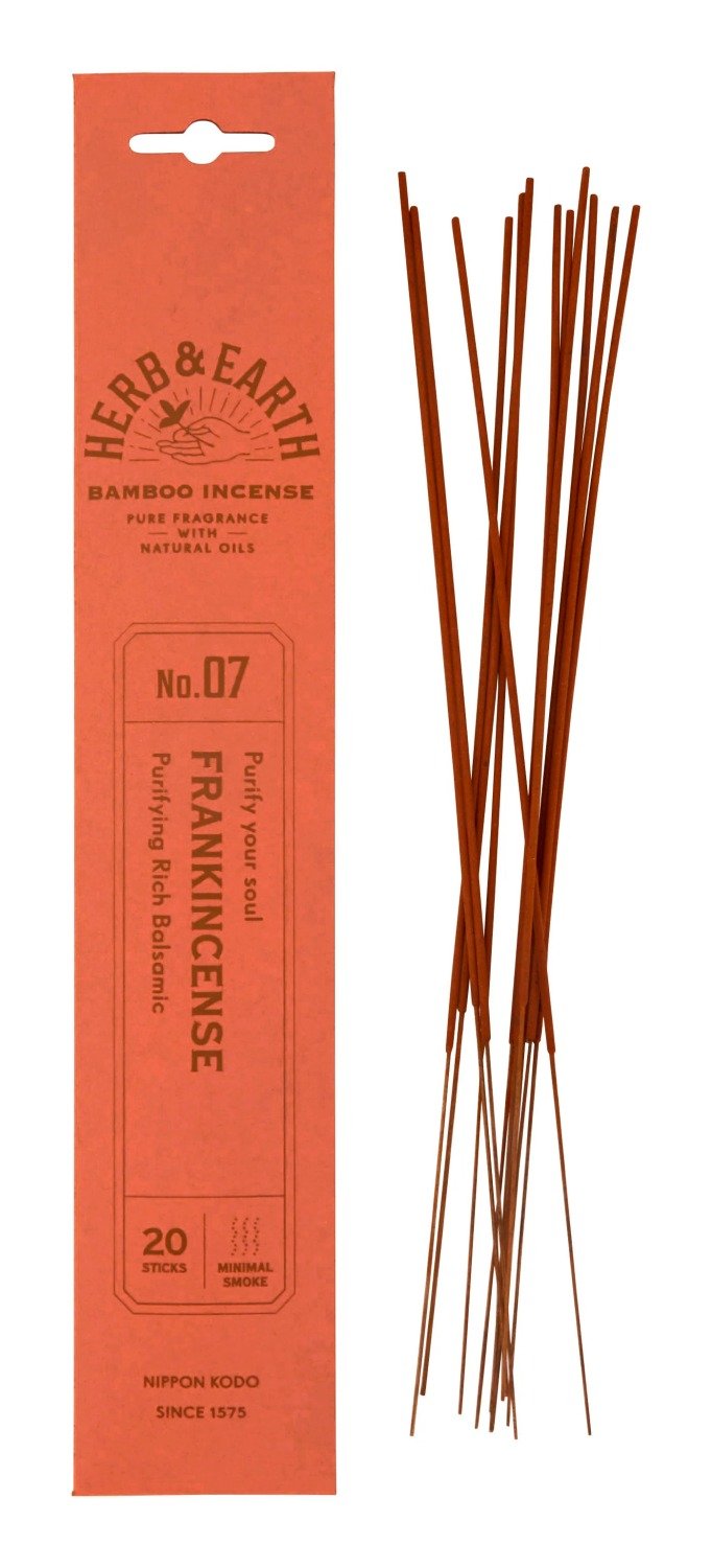 Благовоние на бамбуковой основе HERB & EARTH Ладан, 20 палочек по 18 см. 