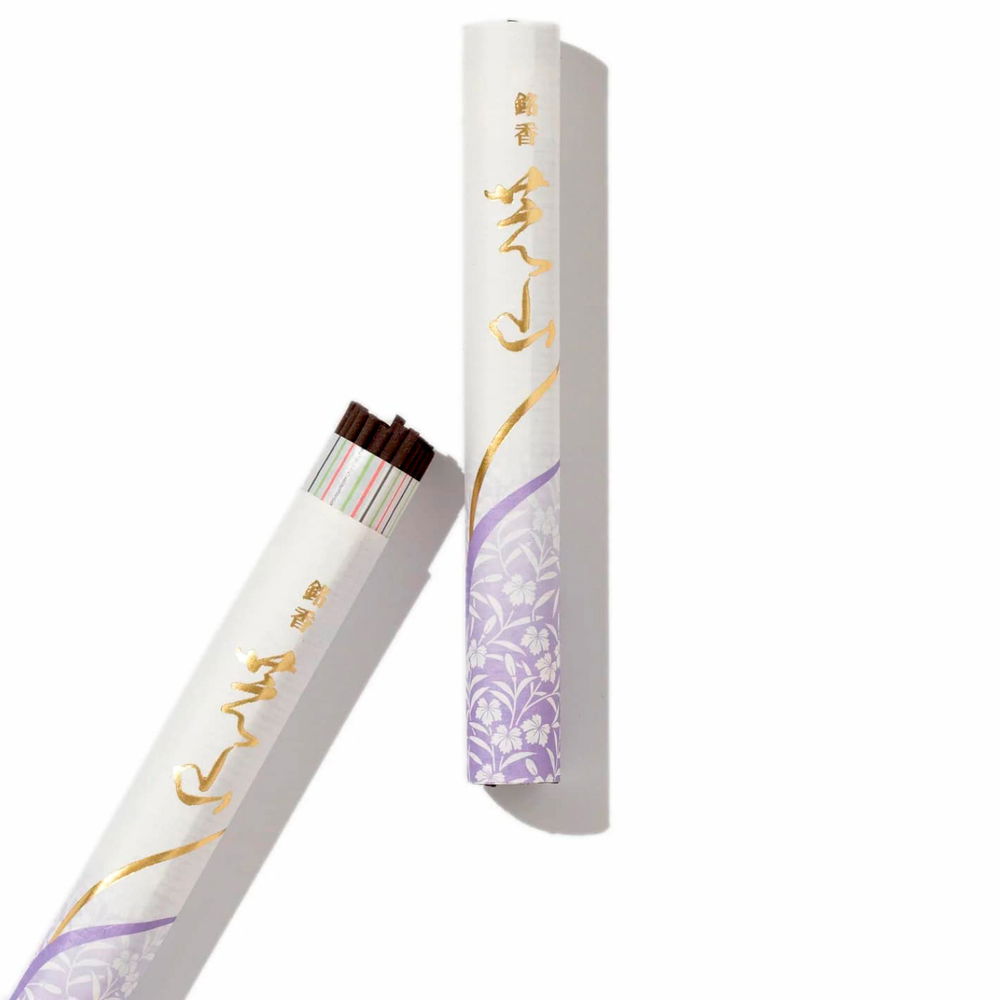 Благовоние MEIKO SHIBAYAMA INCENSE ROLL (Сандал, сакура, мускус и лечебные травы), 50 палочек по 14 см, 50, Сандал, сакура, мускус и лечебные травы