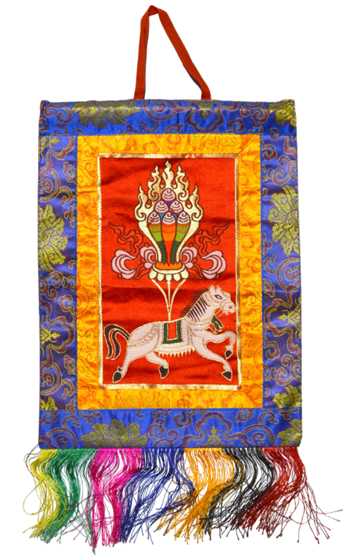 Настенное украшение Конь ветра (красно-желтое с синей каймой), 30 х 40 см