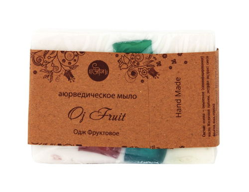 Аюрведическое мыло Одж Фруктовое 80 гр (Oj Oj Fruit Soap)