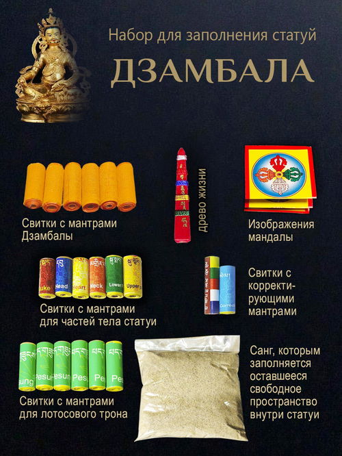 Набор для заполнения статуй Дзамбала (древо жизни 5 см)