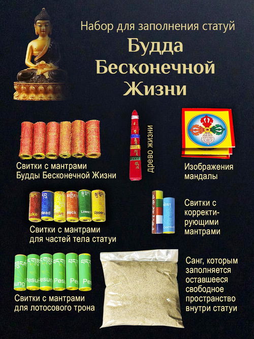 Набор для заполнения статуй Будда Бесконечной Жизни (Tsepagmay) (древо жизни 5 см)
