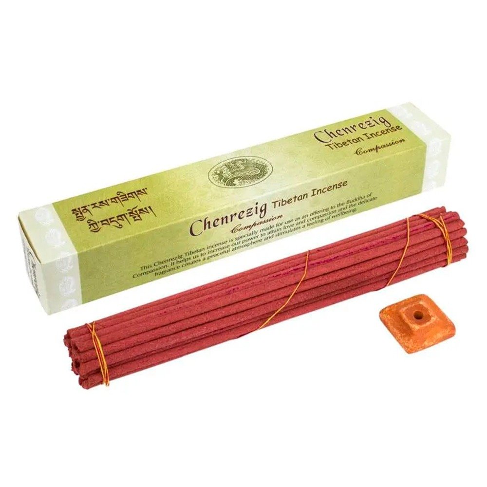 Купить Благовоние Chenrezig Tibetan Incense (Ченрези), 32 палочки по 19 см в интернет-магазине Ариаварта
