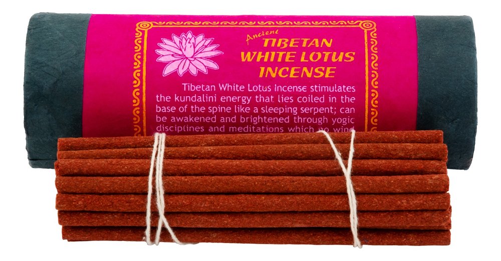 Благовоние Tibetan White Lotus Incense / белый лотос, 24 палочки по 9,5 см, 30, Лотос