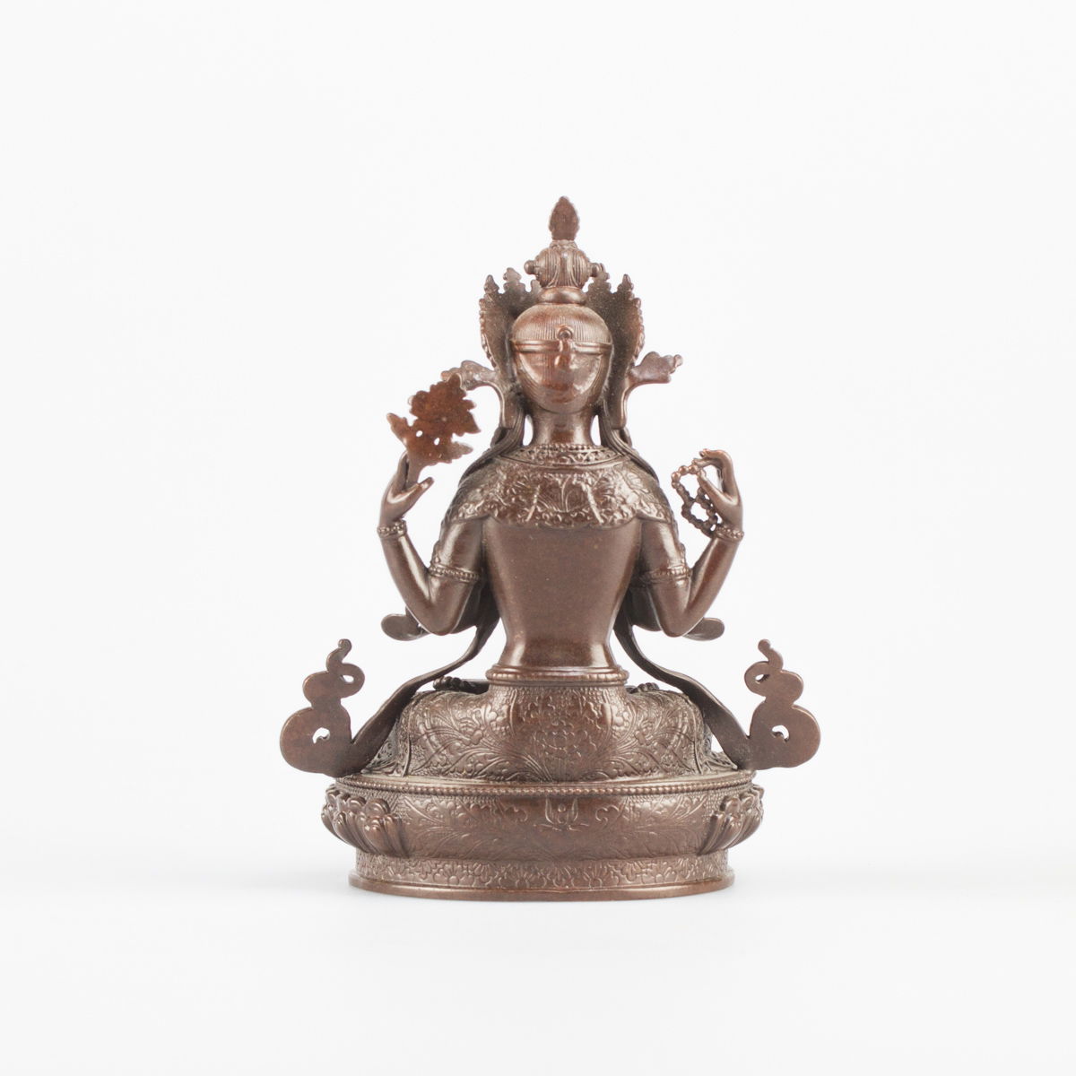Bodhisattva Avalokitesvara (Chenrezik) — finely carved 10 cm statue from Kham