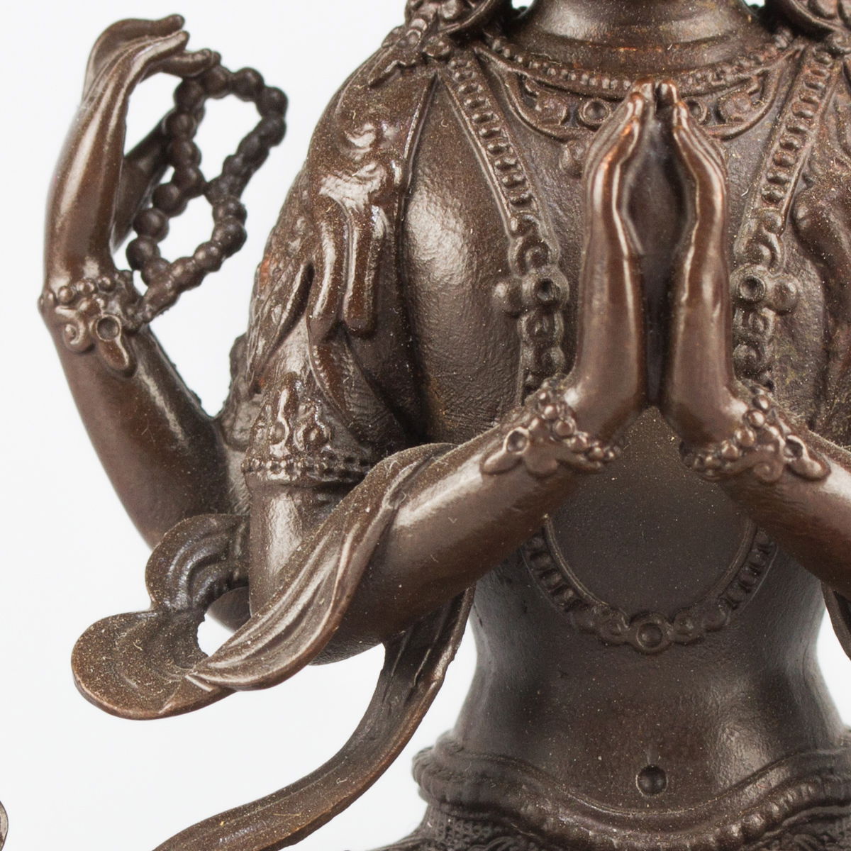 Bodhisattva Avalokitesvara (Chenrezik) — finely carved 10 cm statue from Kham