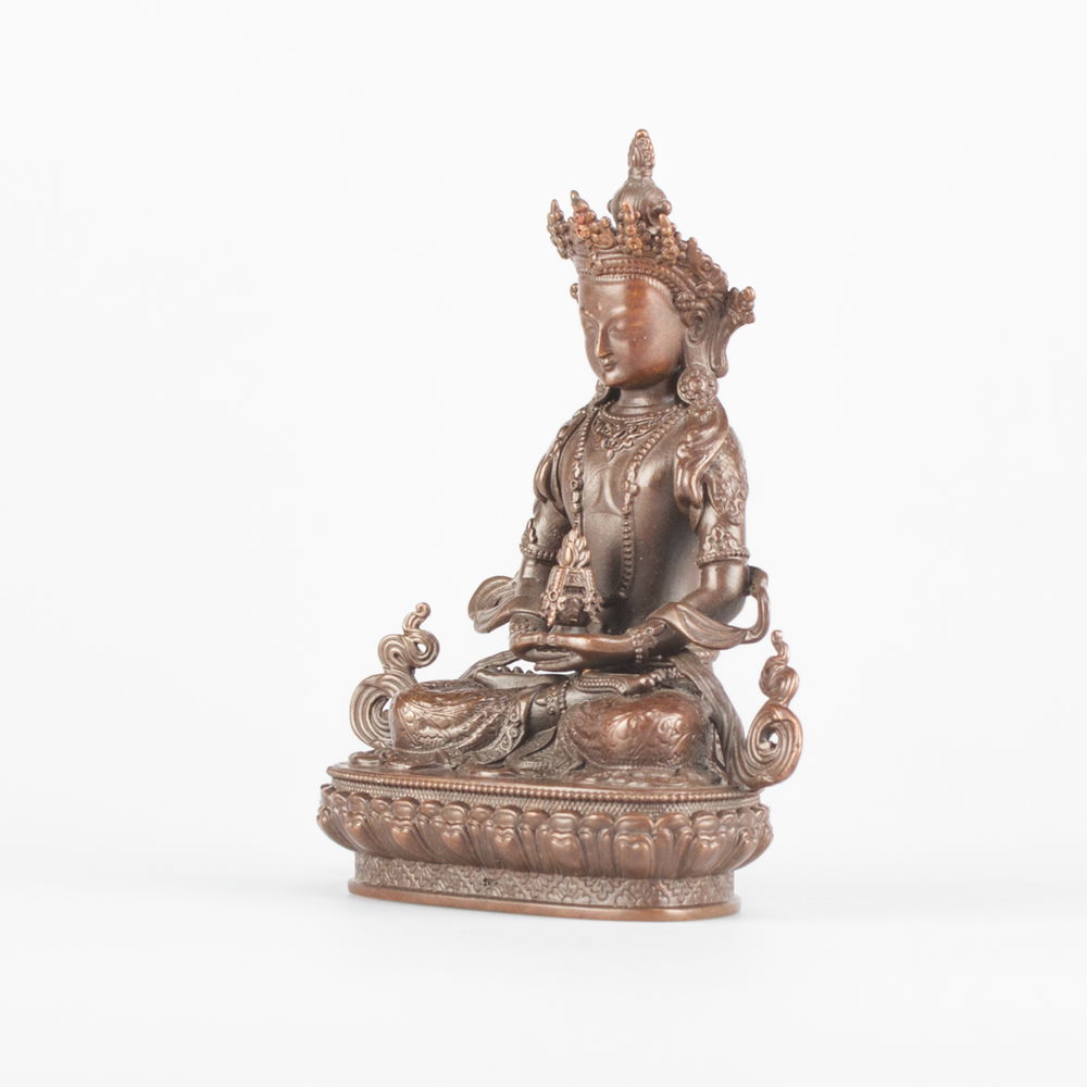 Buddha Amitayus aka Tsepame — finely carved 10 cm statue from Kham