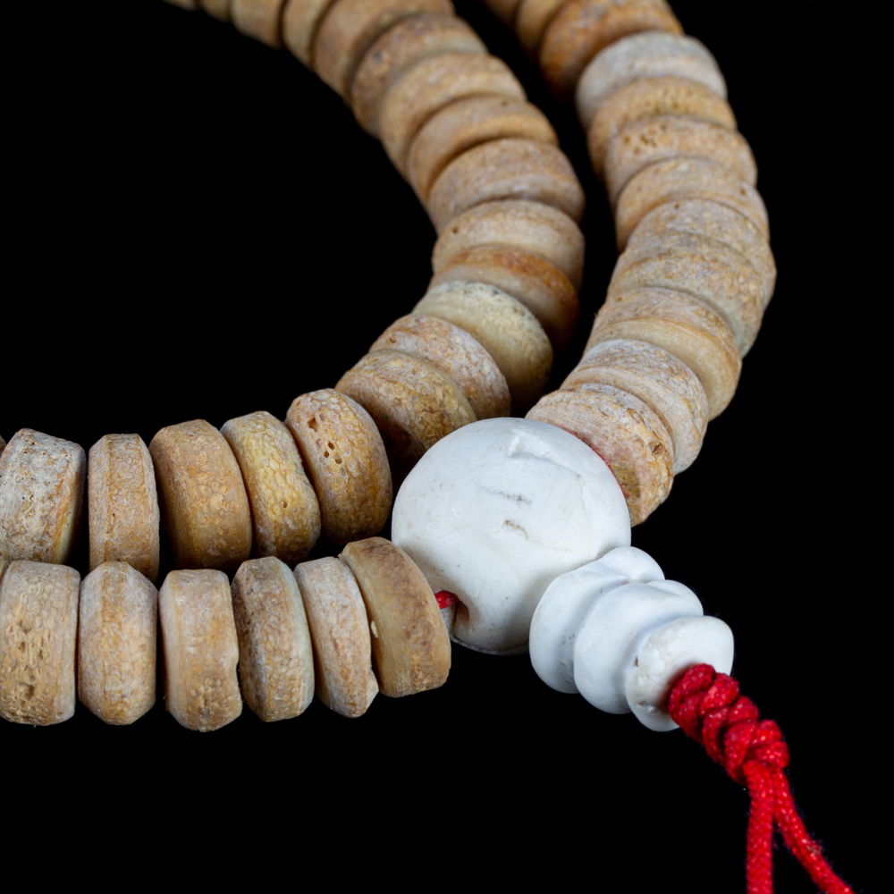 Exclusive traditional 108-bead mala made from kapala — 15mm