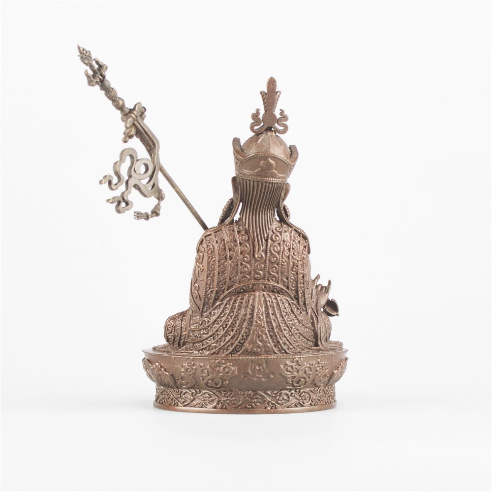 Padmasambhava (Guru Rinpoche) — finely carved 10 cm statue from Kham