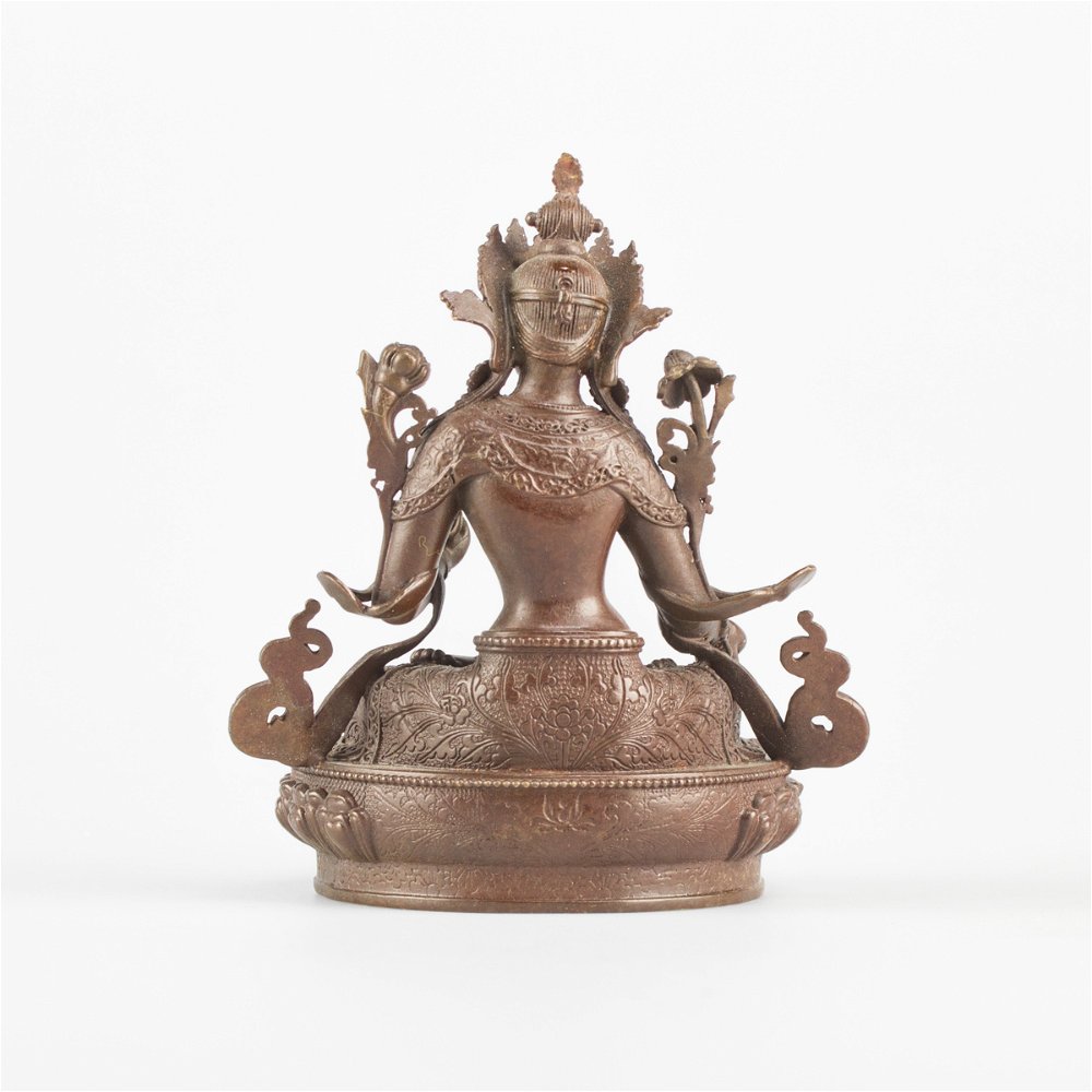 White Tara — finely carved 11 cm statue from Kham