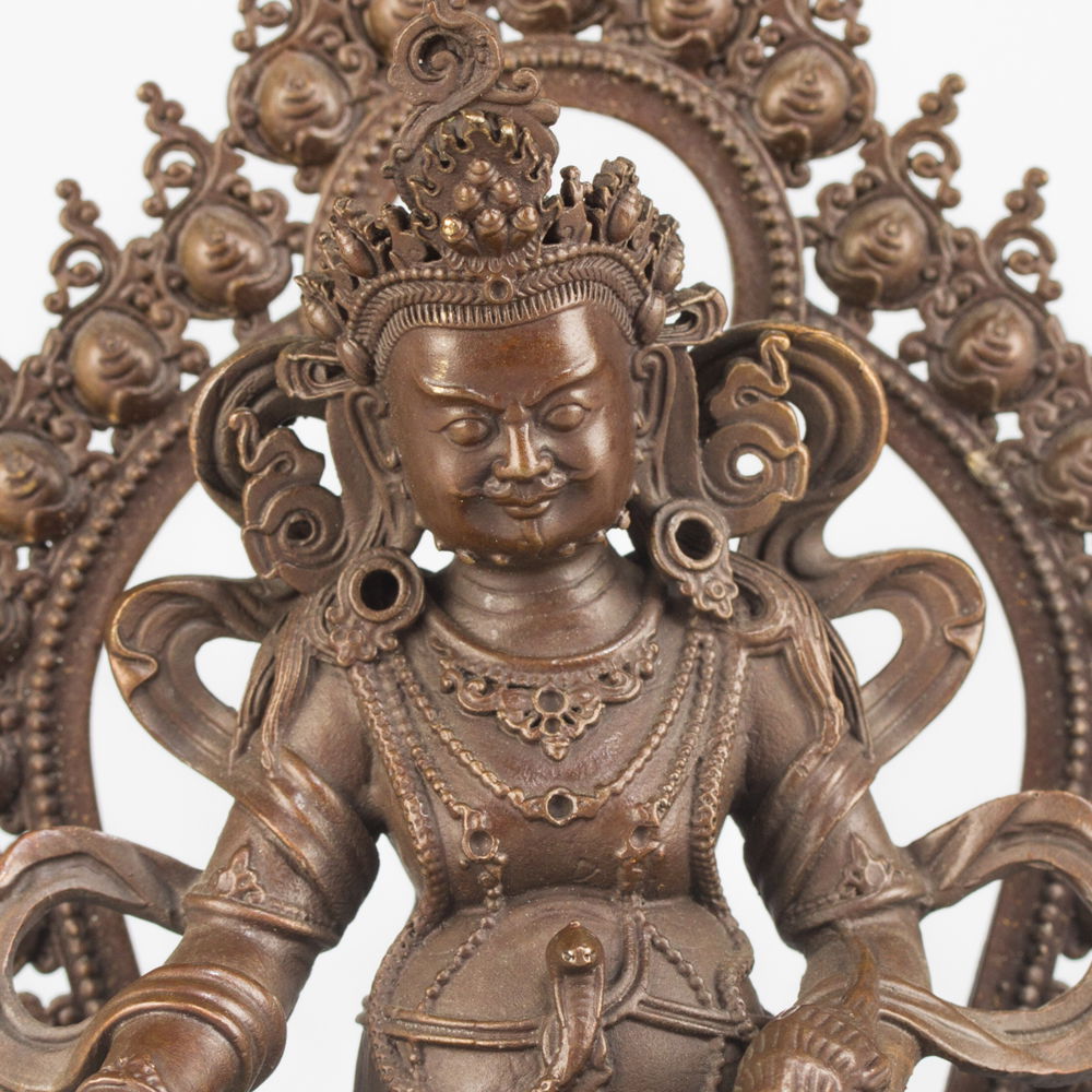 Jambhala aka Dzambhala, the God of Wealth — finely carved 12 cm statue from Kham
