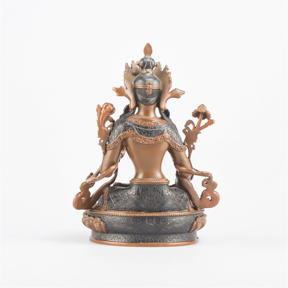 White Tara — finely carved 15.5 cm statue from Kham